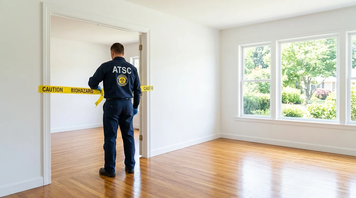Certified biohazard cleanup crew performing Trauma Scene Cleanup in Bergen Beach